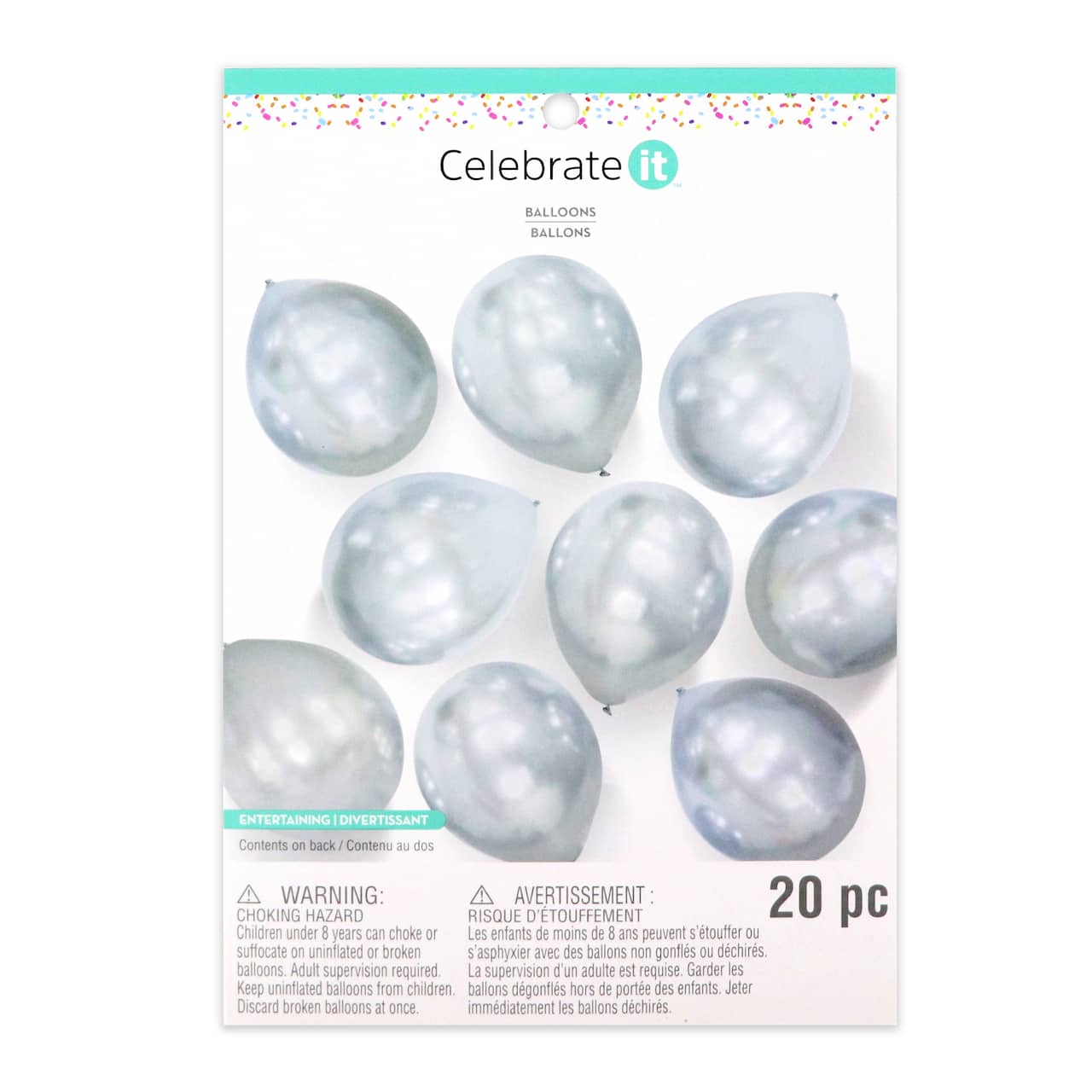 12&#x22; Silver Balloons by Celebrate It&#x2122;, 20ct.